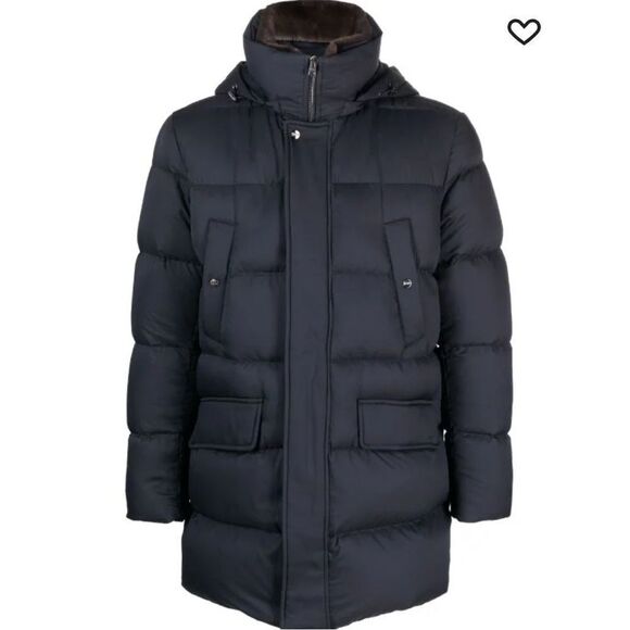 Herno funnel-neck hooded padded coat size 52 Italy/42 US NWT $1753 - Picture 7 of 9